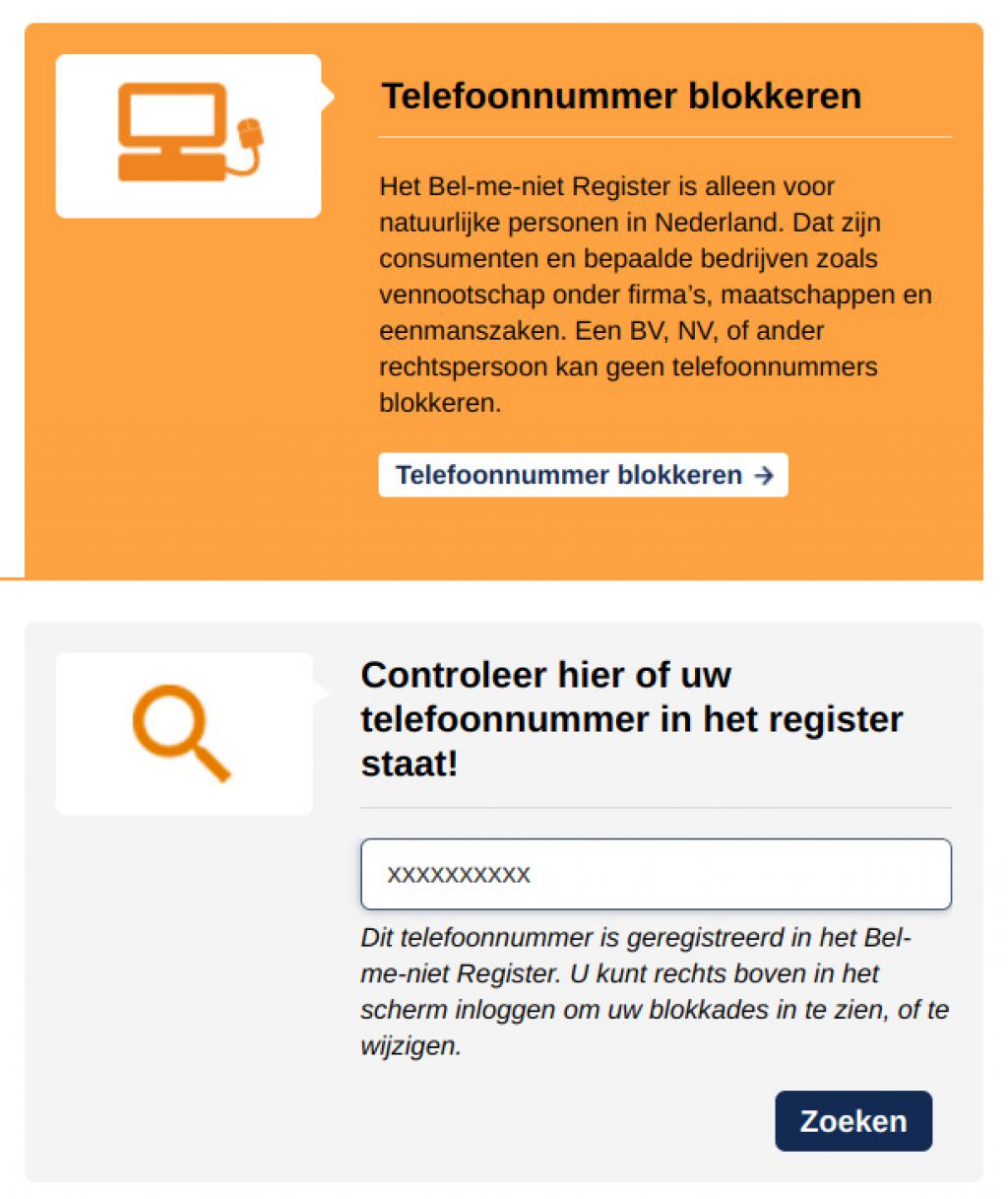 Afbeelding bij de vraag Stop de verkooptelefoontjes, handhaaf het bel-me-niet register.